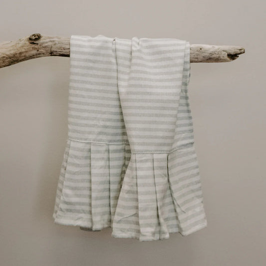Striped Tea Towel with Ruffles