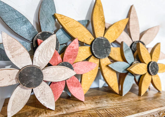 Rustic Wood Wall Flowers