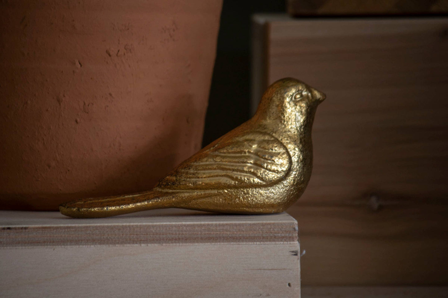 Cast Iron Gold Bird