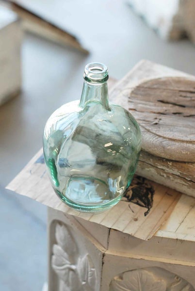 Aqua Glass Bottle Decor Rose City Decor