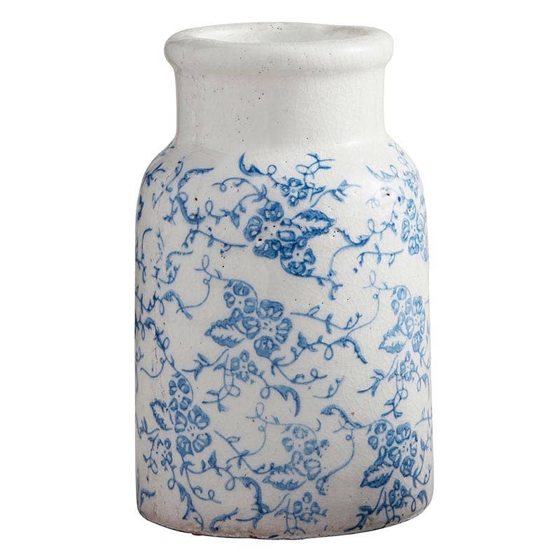 Vintage Blue Jar Vase