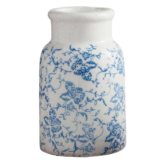 Vintage Blue Jar Vase