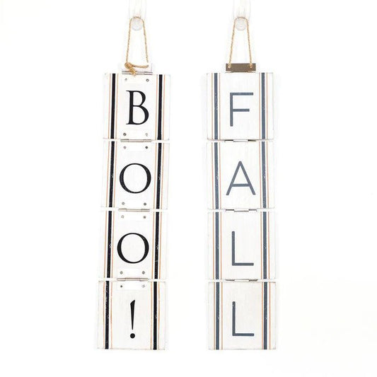 Boo/Fall hinged reversible sign