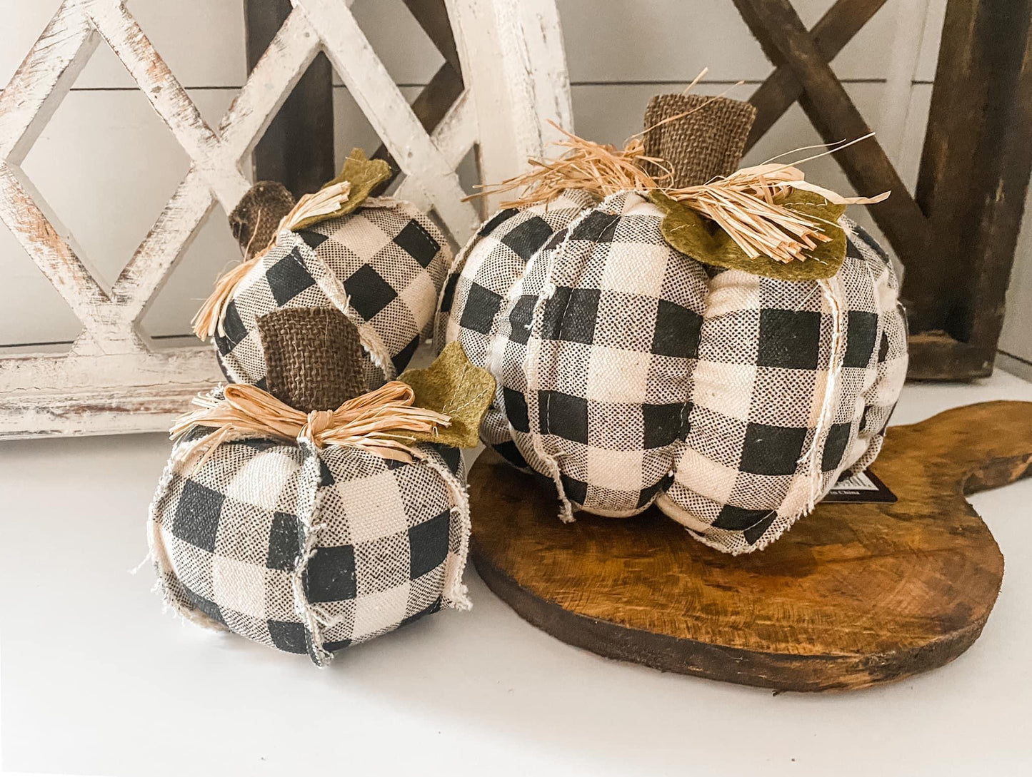 Mini Buffalo Check Pumpkin