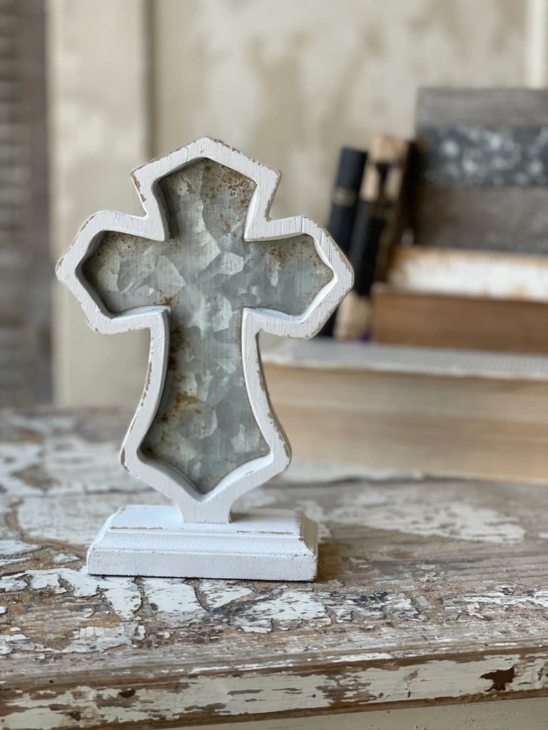 Rustic Cross Figurine