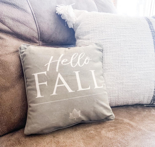 Mini Hello Fall Accent Pillow