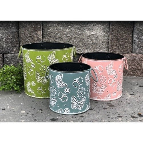 Butterfly Metal Bucket Set