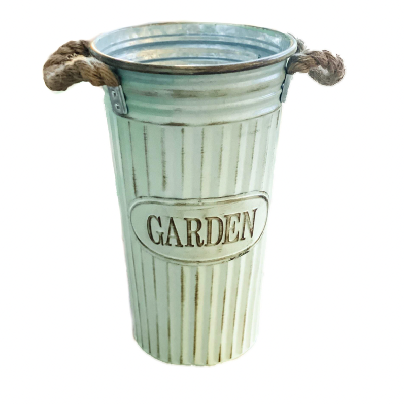 Green French Flower Bucket