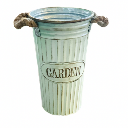 Green French Flower Bucket