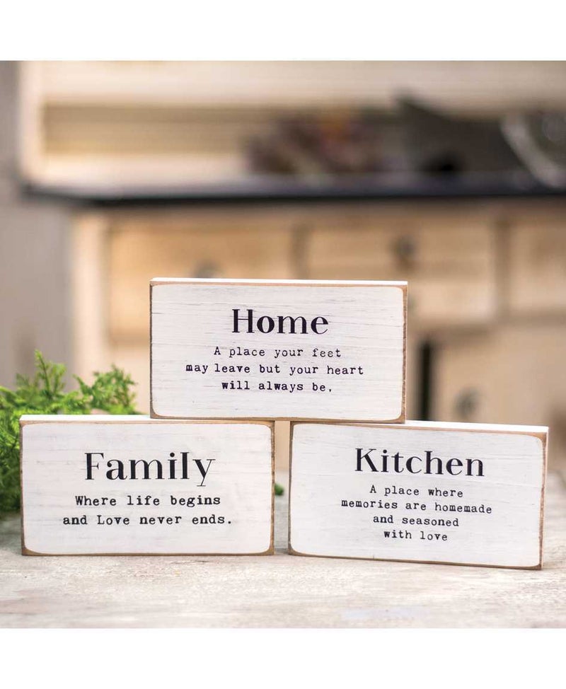 Rustic Wood Kitchen Block Sign