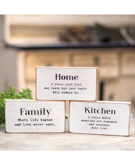 Rustic Wood Kitchen Block Sign