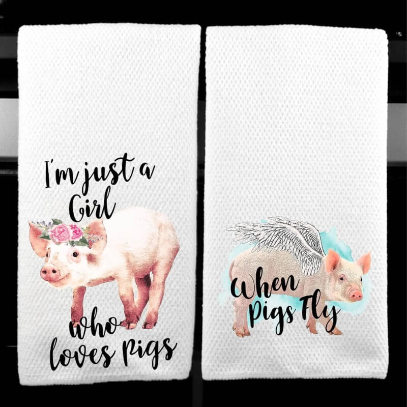 Microfiber Pig Kitchen Towel