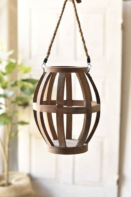 Curved Wood Lantern