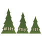 Joy, Peace, Merry Wooden Tree Set