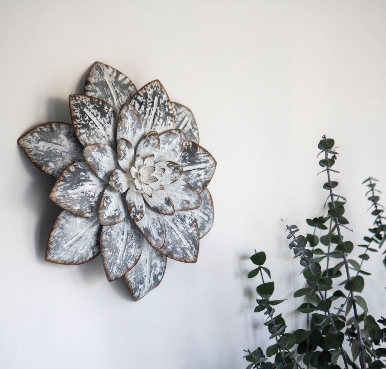 Galvanized Metal Wall Flower