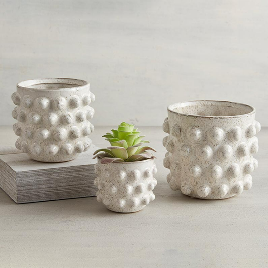 White Dot Planter