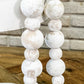 Whitewashed Bead Garland with Tassels