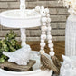 Whitewashed Bead Garland with Tassels