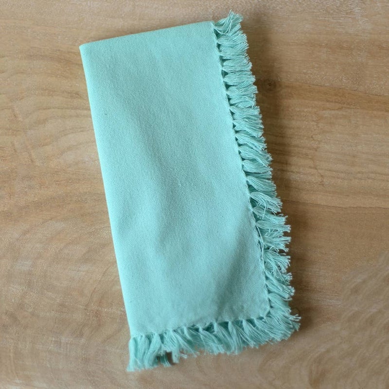 Fringe Napkins (White, Pink, Blue)