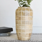 Checkered Wood Vase, $36, Rose City Home Decor
